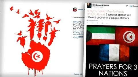 Wydarzenia w Tunezji, Francji i Kuwejcie odbiły się w sieci szerokim echem