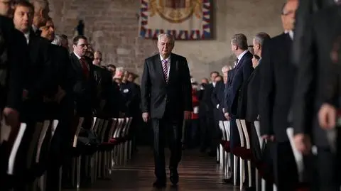 Milos Zeman w czasie zaprzysiężenia na urząd prezydenta