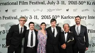Reżyser Diego Ongaro i ekipa filmu "Bob and Trees" z Kryształowym Globusem