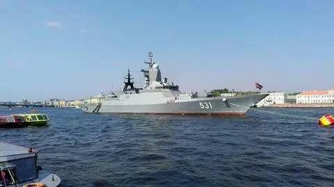 Najnowsza rosyjska korweta w ogniu
