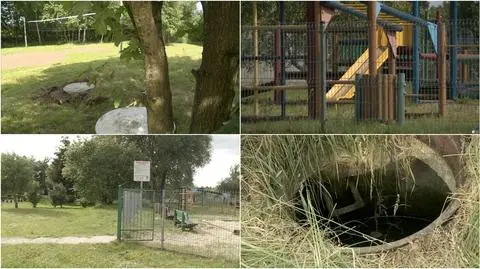 Białogard: Odkryte studzienki przy ul. Zielonej