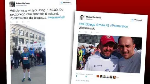 Adam Hofman pobiegł w Półmaratonie Warszawskim