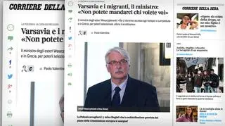 Szef MSZ w rozmowie z dziennikiem przyznał, że Polska sama powinna wybierać uchodźców, których chce przyjąć