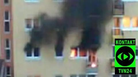 Pożar na warszawskim osiedlu