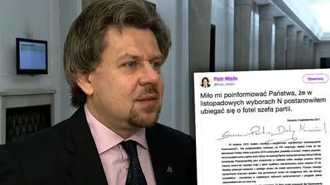 O możliwej zmianie lidera w partii Petru mówił na początku września (materiał z 05.09.2017)