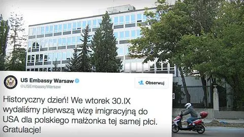 Pierwsza wiza i gratulacje dla homoseksualnego małżeństwa. Burza komentarzy