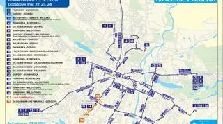 schemat linii tramwajowych od 27