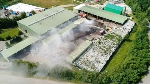 Dolny Śląsk. Pożar w sortowni śmieci