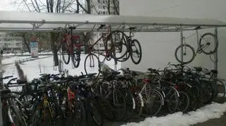 Parking dla rowerzystów na miasteczku AGH