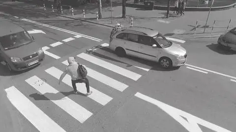Kadr ze spotu akcji "Zwolnij! Nie bądź baranem… na drodze"