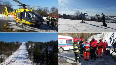 Snowboardzistę musiał zabrać do szpitala śmigłowiec