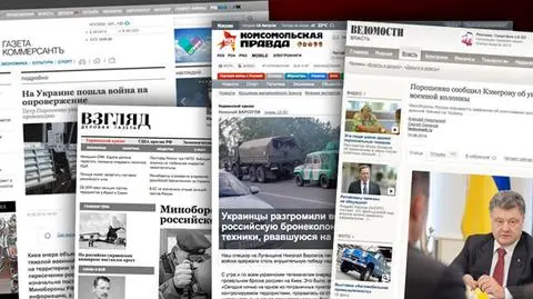 Wiadomości o rosyjskiej kolumnie BTR ostrzelanej na terenie Ukrainy nie stały się nr 1 w rosyjskiej prasie