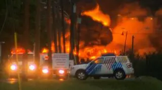 Cysterny wybuchły po wykolejeniu się pociągu  
