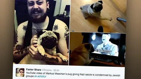 Uczył psa hitlerowskiego pozdrowienia Heil Hitler