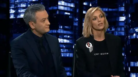 Anja Rubik i Robert Biedroń byli gośćmi "Kropki nad i"