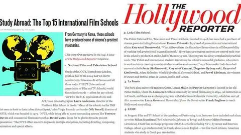 Łódzka Filmówka drugą uczelnią filmową świata w rankingu "The Hollywood Reporter" 