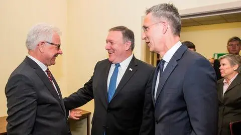 Bruksela. Spotkanie Jacka Czaputowicza i Mike'a Pompeo