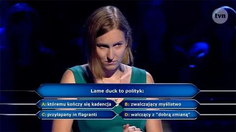 "Milionerzy": pytanie za 40 tysięcy o polityka lame duck
