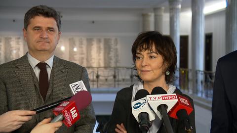 Janusz Palikot i Kazimiera Szczuka