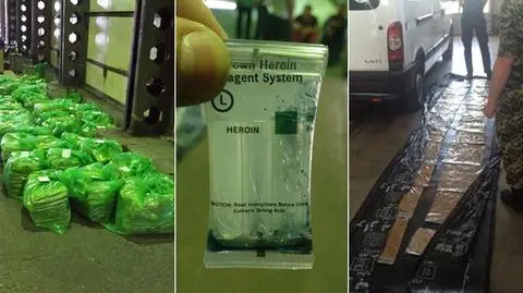 Narkotyki ukryto w rolkach izolacji bitumicznej