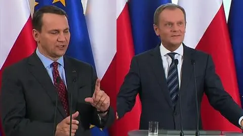 Konferencja Dolanda Tuska i Radosława Sikorskiego
