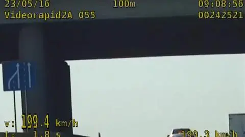 Bez prawa jazdy pędził z prędkością prawie 200 km/h na ekspresówce