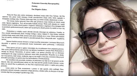 "Piszę jako ojciec nieżyjącej, ukochanej mojej córki Ewy"