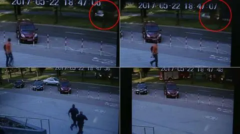 Tychy. Przed komendą policji ciężarówka staranowała osobowego opla