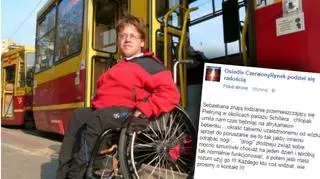 Niepełnosprawny mężczyzna jest załamany