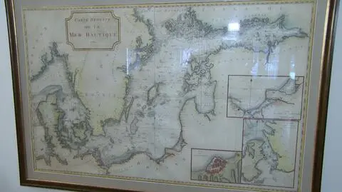 Osiemnastowieczna mapa Bałtyku w gdańskim muzeum 