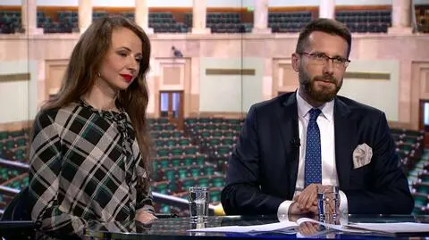 Agnieszka Dziemianowicz-Bąk i Radosław Fogiel w "Faktach po Faktach" w TVN24