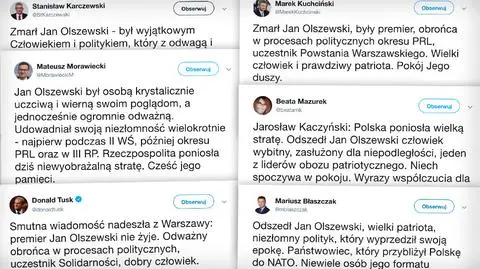 Politycy żegnają Jana Olszewskiego