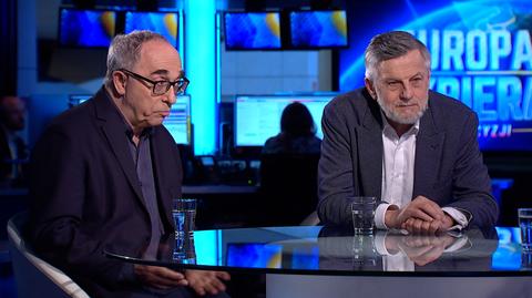 Wyniki sondażowe komentowali goście specjalnego wydania "Kropki nad i" w TVN24