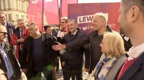 "Lewica pozdrawia PSL" na wrocławskim rynku