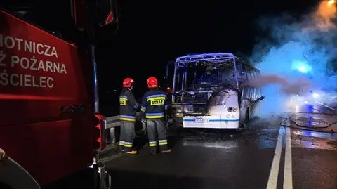 Spłonął autobus na trasie pod Częstochową