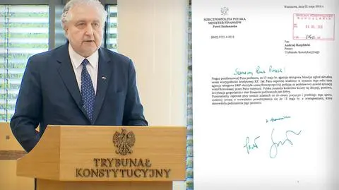 Prezes Trybunału Konstytucyjnego otrzymał pismo od ministra finansów z prośbą o niewypowiadanie się publicznie