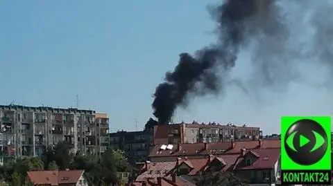Pożar poddasza na Chełmie