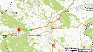 Wypadek trzech pojazdów w miejscowości Szczytna (woj. dolnośląskie)