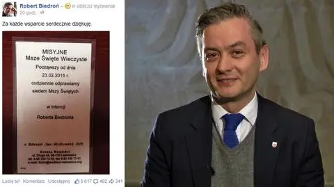 Laskowice Pomorskie: księża odprawiają msze w intencji Biedronia