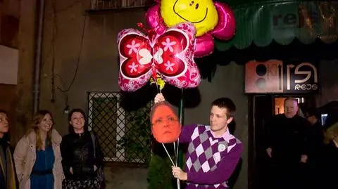 W niebo poleciał balon z wizerunkiem posłanki Pawłowicz