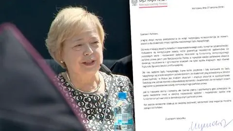 Małgorzata Gersdorf dziękuje za poparcie działań Sądu Najwyższego