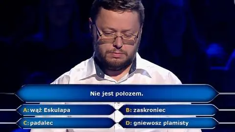 "Milionerzy". Połozem nie jest... Pytanie z "Milionerów" za 40 tysięcy złotych