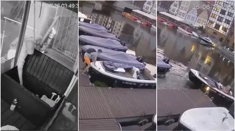 Wszedł do biura wypożyczalni, później na łódź i odpłynął