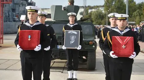 Uroczystości pogrzebowe admirała Unruga i jego żony Zofii