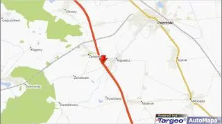 Dwa zderzenia na autostradzie A1