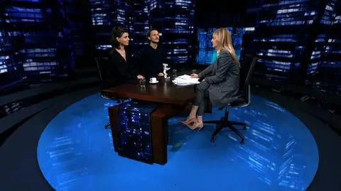 Małgorzata Szumowska i Michał Englert w "Kropce nad i"