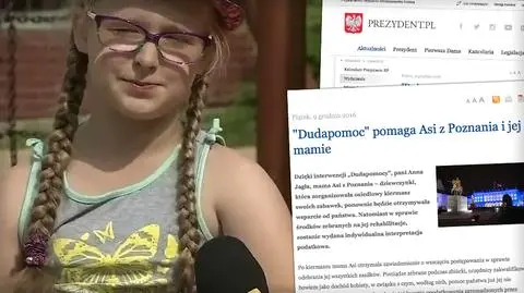 Prawnicy Dudy przywrócili zasiłek mamie Asi