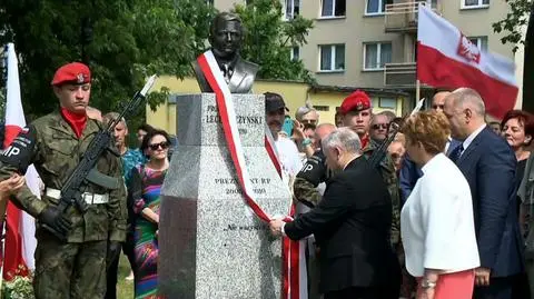 Popiersie Lecha Kaczyńskiego w Mińsku Mazowieckim