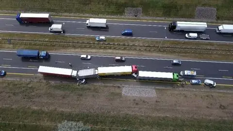 A2 zablokowana na obwodnicy Poznania w kierunku Świecka