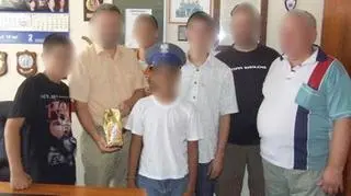 Zdjecia dokumentują wizytę w komendzie powiatowej w Polkowicach